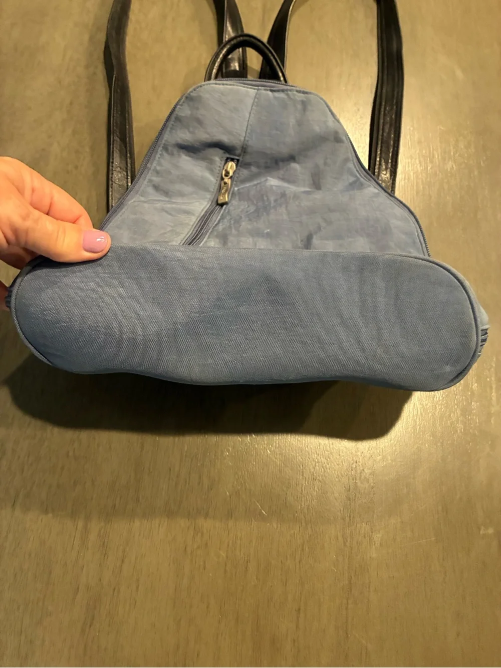 Baggallini Blue Triangular Canvas Backpack - Unbranded